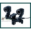 Camzilla Twin Dual Flash Studio Bulb Holder w Umbrella Bracket 